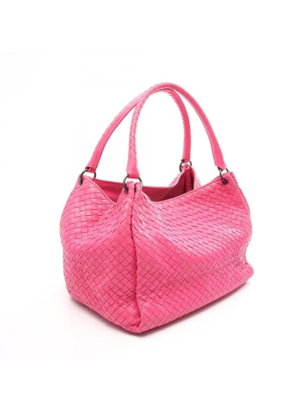 Bottega Veneta Tote Bag Intrecciato Pink Leather